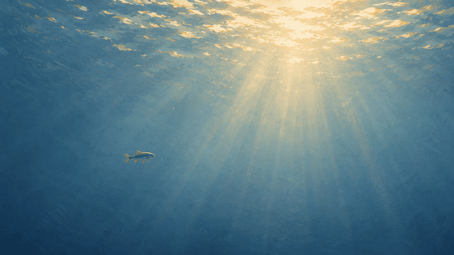 Fish swimming in clear water, illustrating the idea of the examined life and noticing what surrounds us